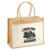 Sac Cabas Jute avec Poche J’peux pas je suis Banquier