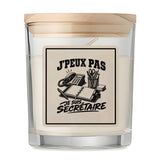 Bougie Parfumée Vanille J’peux pas je suis Secrétaire
