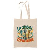 Tote Bag Beige La chorale c'est ma thérapie