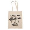 Tote Bag Beige J’peux pas j’ai planche à voile J'peux pas minimaliste