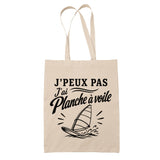Tote Bag Beige J’peux pas j’ai planche à voile J'peux pas minimaliste