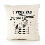 Housse de Coussin J’peux pas j’ai Saut d’obstacles