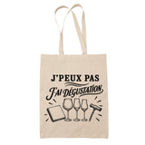 Tote Bag Beige J’peux pas j’ai Dégustation