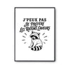 Poster J’peux pas je préfère les Ratons laveurs