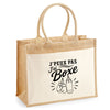 Sac Cabas Jute avec Poche J’peux pas j’ai Boxe