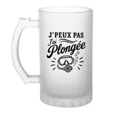 Verre à Bière J’peux pas j’ai Plongée