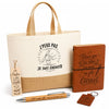 Coffret Cadeau J’peux pas je suis Ébéniste – Sac jute, carnet, stylo, porte-clés et marque-page