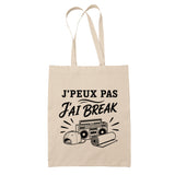 Tote Bag Beige J’peux pas j’ai Break