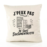 Housse de Coussin J’peux pas je suis Documentaliste