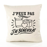 Housse de Coussin J’peux pas j’ai Bénévolat