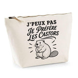 Trousse Beige J’peux pas je préfère les Castors