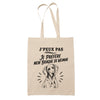 Tote Bag Beige J’peux pas je préfère mon Braque de Weimar