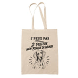 Tote Bag Beige J’peux pas je préfère mon Braque de Weimar