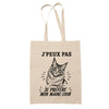 Tote Bag Beige J’peux pas je préfère mon Maine Coon
