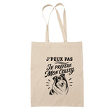 Tote Bag Beige J’peux pas je préfère mon Colley