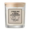 Bougie Parfumée Vanille J’peux pas je préfère les Hippopotames