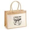 Sac Cabas Jute avec Poche J’peux pas j’ai Yoga