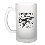 Verre à Bière J’peux pas j’ai Chevaux