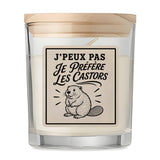 Bougie Parfumée Vanille J’peux pas je préfère les Castors
