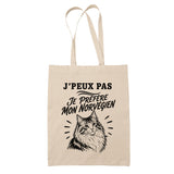Tote Bag Beige J’peux pas je préfère mon Norvégien