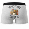 Boxer Homme Être prof de maths c'est la vie – Impression au dos