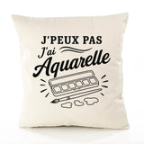 Housse de Coussin J’peux pas j’ai Aquarelle