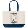 Grand Sac Cabas Fond Bleu J’peux pas je suis Garagiste