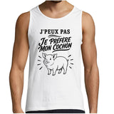 Débardeur Homme J’peux pas je préfère mon Cochon