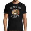 T-shirt Homme Noir Être prof de maths c'est la vie