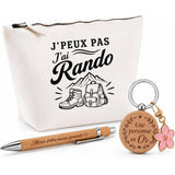 Coffret Cadeau J’peux pas j’ai Rando – Trousse, stylo bambou et porte-clés