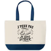 Grand Sac Cabas Fond Bleu J’peux pas je suis Vitrier