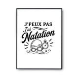 Poster J’peux pas j’ai Natation