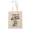 Tote Bag Beige J’peux pas je préfère mon Bengal