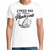 T-shirt Homme Blanc J’peux pas j’ai planche à voile J'peux pas minimaliste