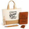 Coffret Cadeau J’peux pas j’ai Gravel – Sac jute, carnet, stylo, porte-clés et marque-page