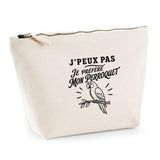 Trousse Beige J’peux pas je préfère mon Perroquet