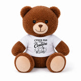 Doudou Peluche Ours J’peux pas j’ai couture J'peux pas minimaliste