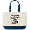 Grand Sac Cabas Fond Bleu J’peux pas j’ai Grand Prix