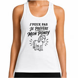 Débardeur Femme J’peux pas je préfère mon Poney