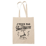Tote Bag Beige J’peux pas j’ai Trottinette
