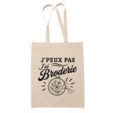Tote Bag Beige J’peux pas j’ai Broderie