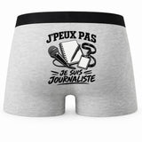 Boxer Homme J’peux pas je suis Journaliste – Impression au dos