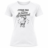 T-shirt de Sport Femme J’peux pas je préfère les Bouquetins