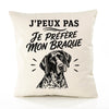 Housse de Coussin J’peux pas je préfère mon Braque