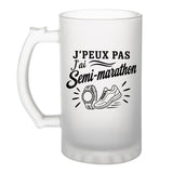 Verre à Bière J’peux pas j’ai Semi-marathon