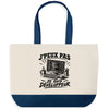 Grand Sac Cabas Fond Bleu J’peux pas je suis Développeur