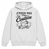 Sweat à Capuche J’peux pas j’ai couture J'peux pas minimaliste