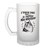 Verre à Bière J’peux pas je préfère mon Norvégien