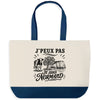 Grand Sac Cabas Fond Bleu J’peux pas je suis Normand
