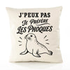 Housse de Coussin J’peux pas je préfère les Phoques